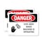 Signmission Stay Away When Machine Is Operating Danger Sign, Plastic, 14in W x 10in L, 2PK OS-2PACK-DS-P-1014-L-1700 - alternate 1
